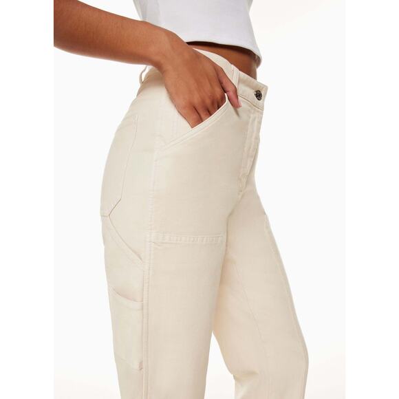 Wilfred Free Aritzia Brennan Birch Cream High Rise Utility Straight Leg Pants 2 - Picture 4 of 12